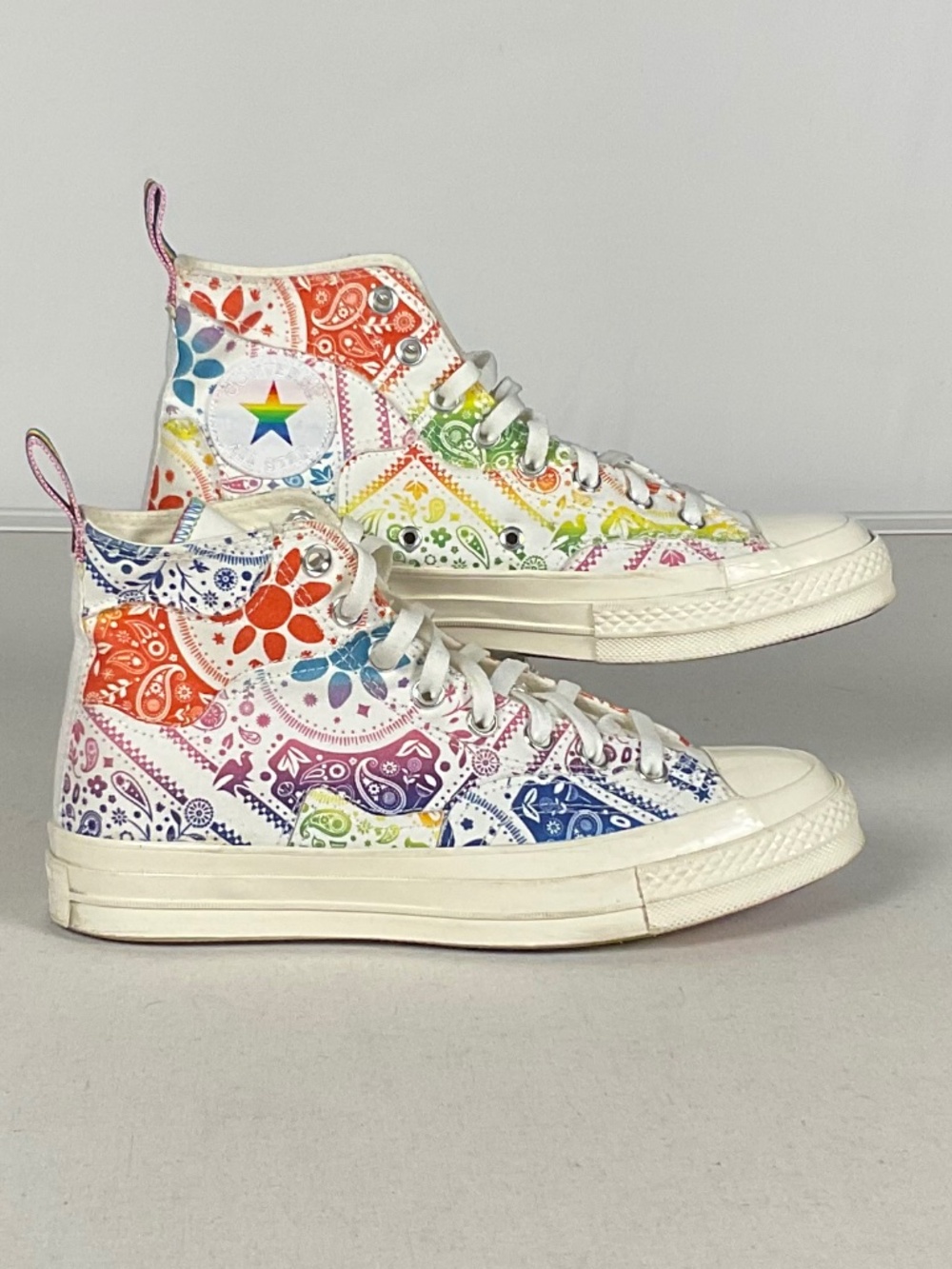 Converse Chuck 70 Hi Pride Family Unity Rainbow Bandana A02266C W 9.5 / M 7.5